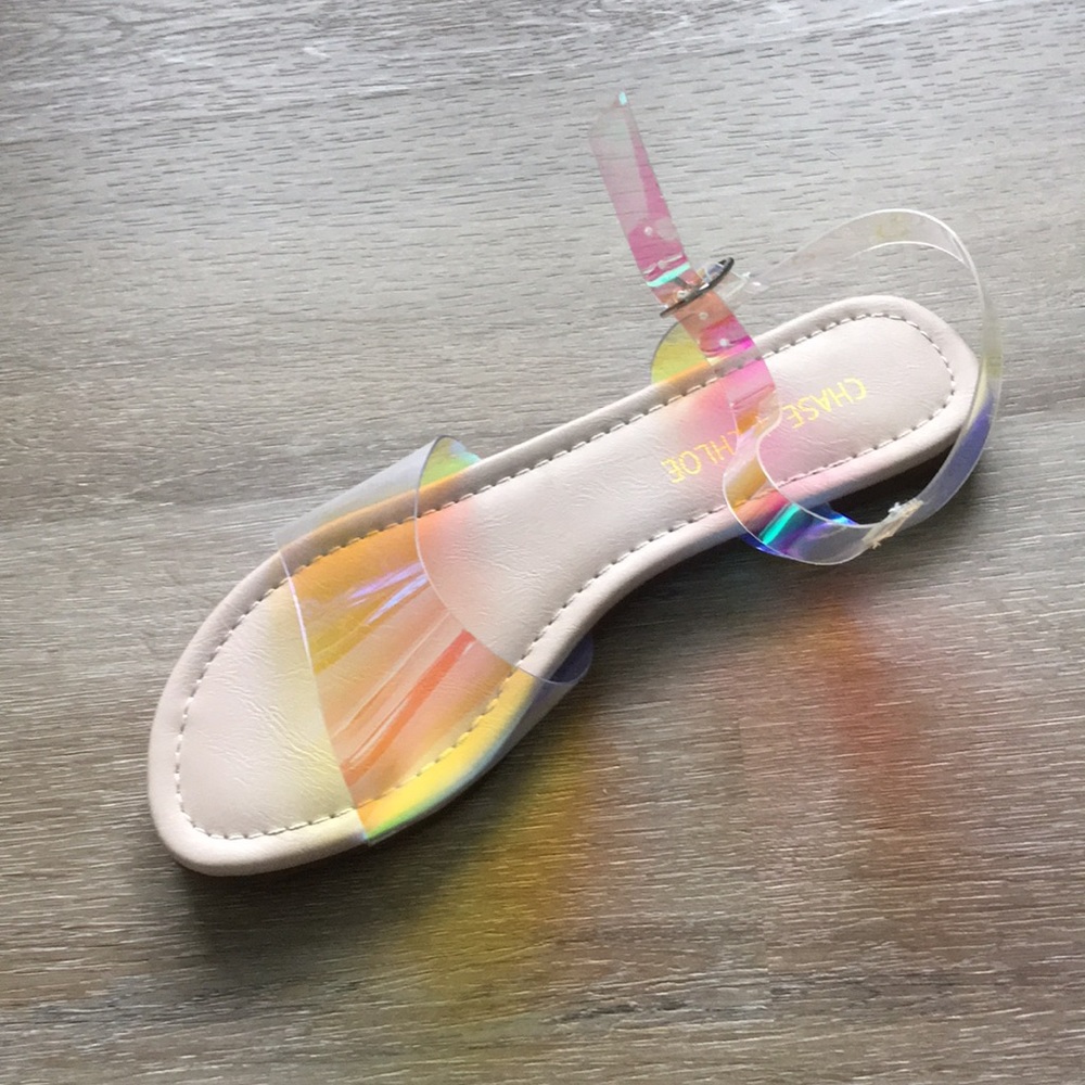 Tiana Rainbow Clear Sandals Nude Base - Picture 5 of 6